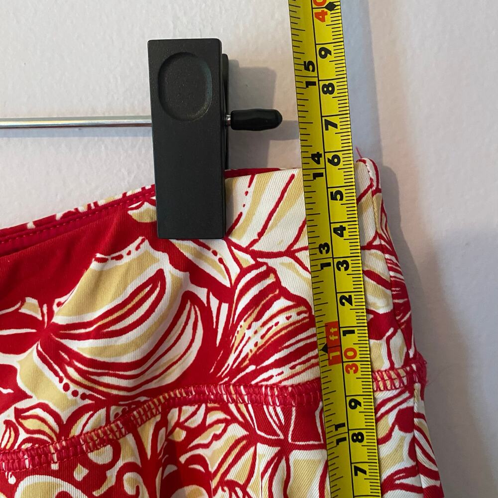 Lilly Pulitzer Luxletic Corrine Skirt Red Yellow Floral Athletic Mini size Large - Picture 8 of 9